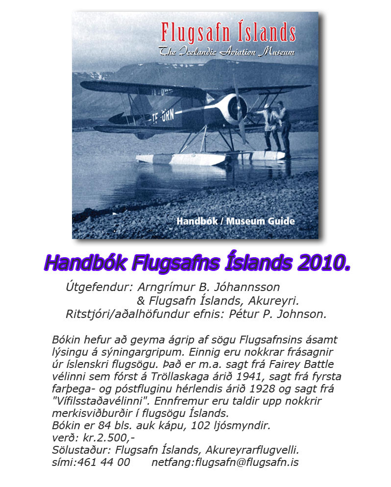 Handbók Flugsafns Íslands.