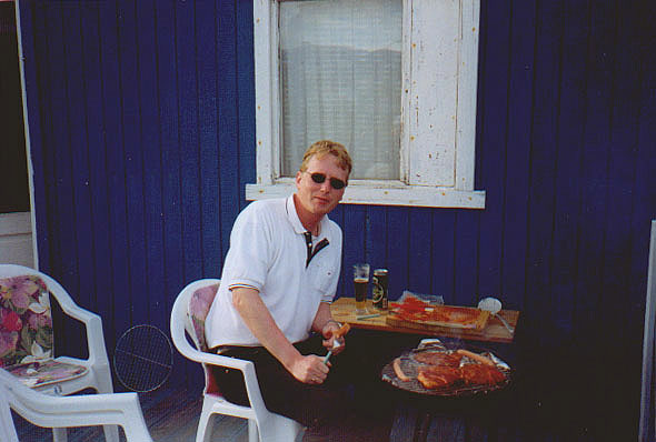 �g a� grilla � ver�ndinni � b�sta�num hans pabba � Borgarfir�i eystra